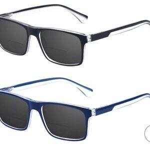 Missfive light bifocal sun reading glasses for men blue light blocking